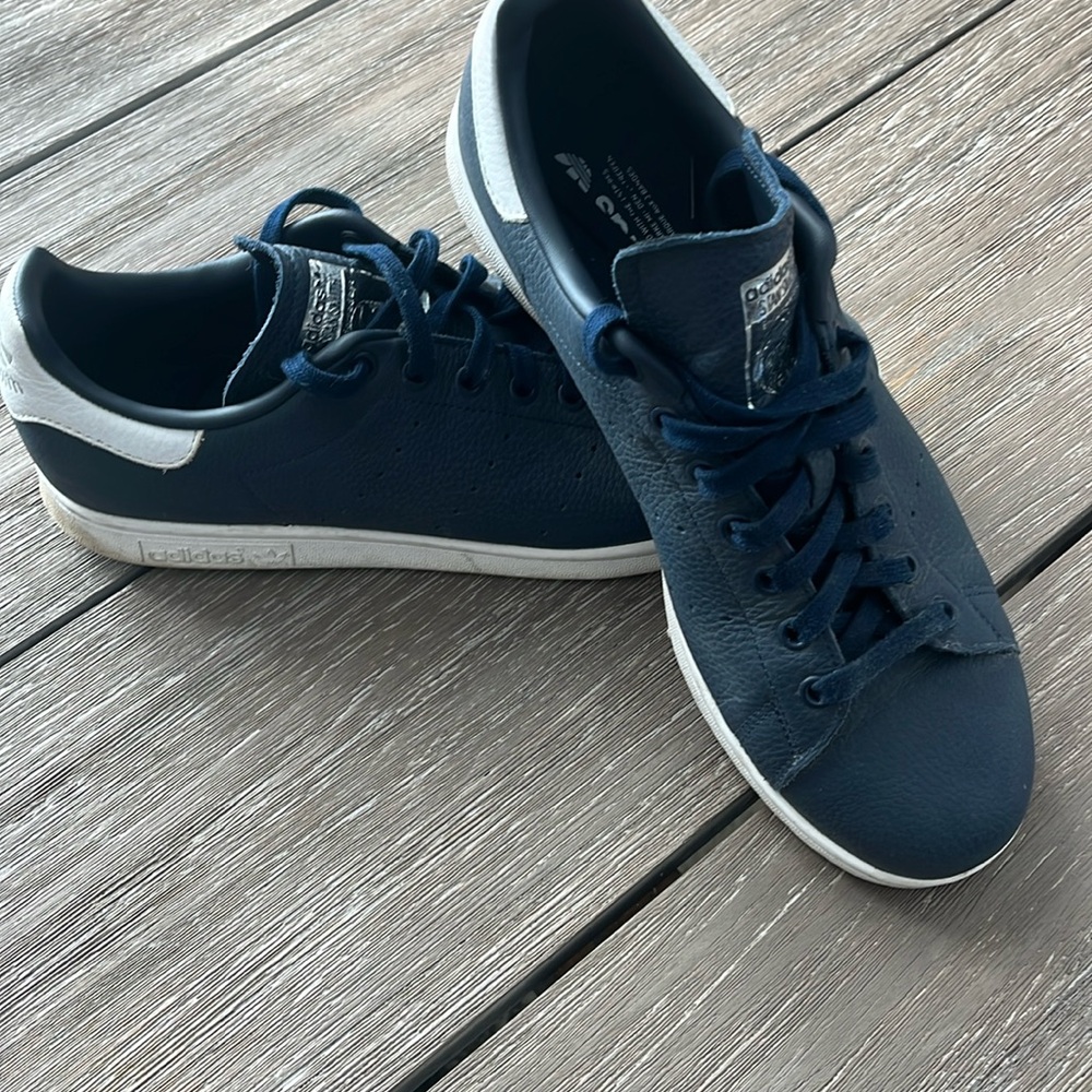 Adidas Stan Smiths. Navy Leather. Size 10.5